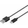 Cavo USB A Maschio 2.0 / USB-C Maschio 0,1m Nero