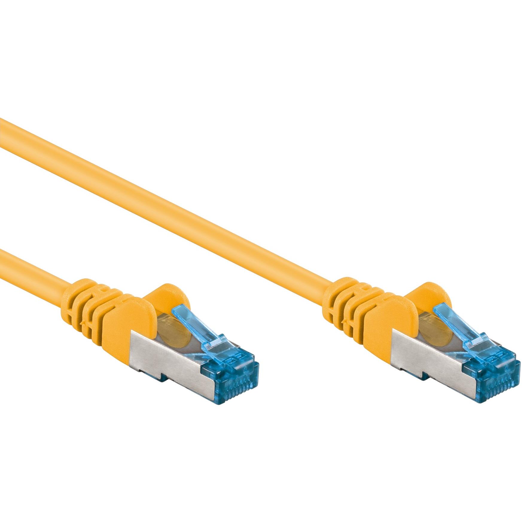 Cavo di rete Patch in rame Cat. 6A Giallo SFTP LSZH 0,5m