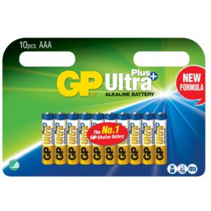 Confezione 10 Batterie GP Ultra Plus Alcaline Ministilo AAA 24AUP/LR03