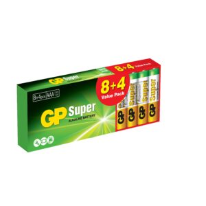 Confezione 12 Batterie GP Super Alcaline Ministilo AAA 24A8/LR03