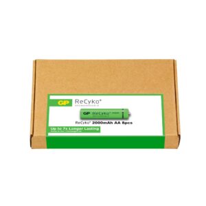 Confezione risparmio 8 Batterie Ricaricabili AA Stilo 2000mAh GP ReCyko+