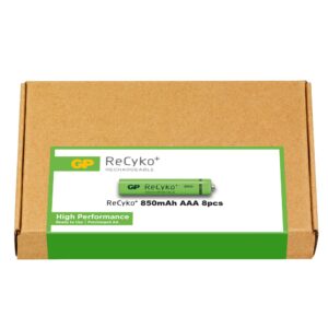 Confezione risparmio 8 Batterie Ricaricabili AAA Mini Stilo 850mAh GP ReCyko+