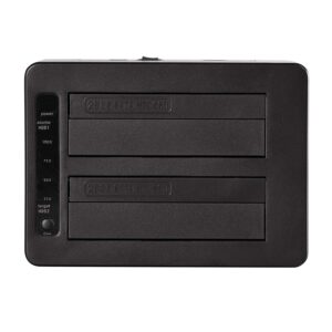 Docking Station USB3.1 Gen2 Doppio Slot HDD/SSD SATA da 2.5''/3.5'' Nero