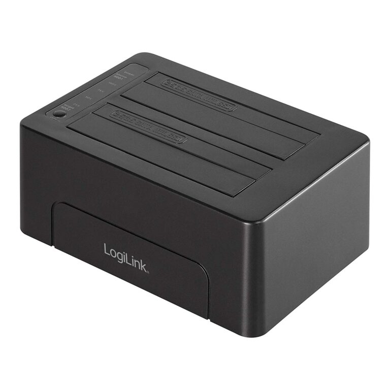 Docking Station USB3.1 Gen2 Doppio Slot HDD/SSD SATA da 2.5''/3.5'' Nero