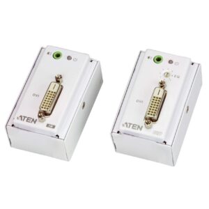 Estensore DVI/Audio Cat5 con piastra a parete 1920x1200 a 40m, VE607