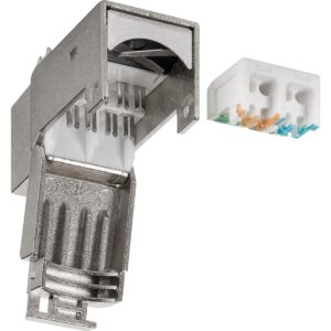 Frutto Keystone RJ45 Cat6A STP Schermato 500MHz SNAP-IN