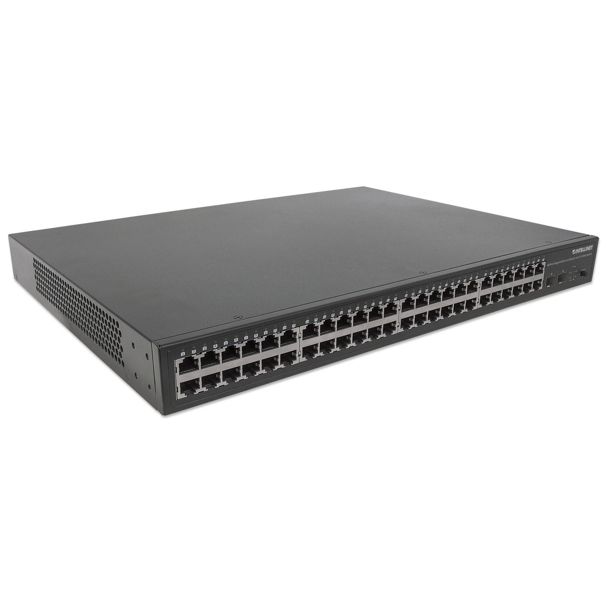 Gigabit Ethernet Switch 48 porte con 10 GbE Uplink