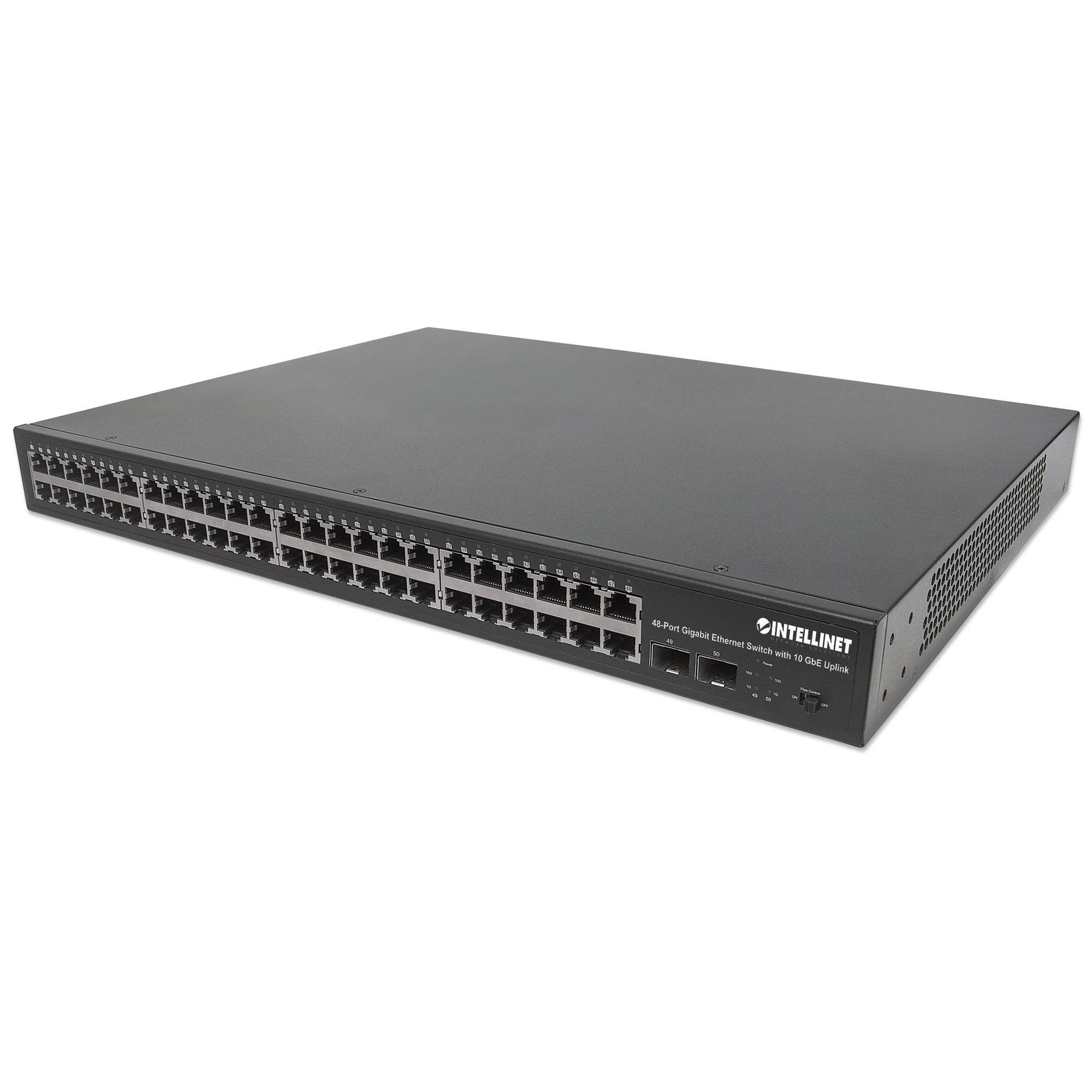 Gigabit Ethernet Switch 48 porte con 10 GbE Uplink