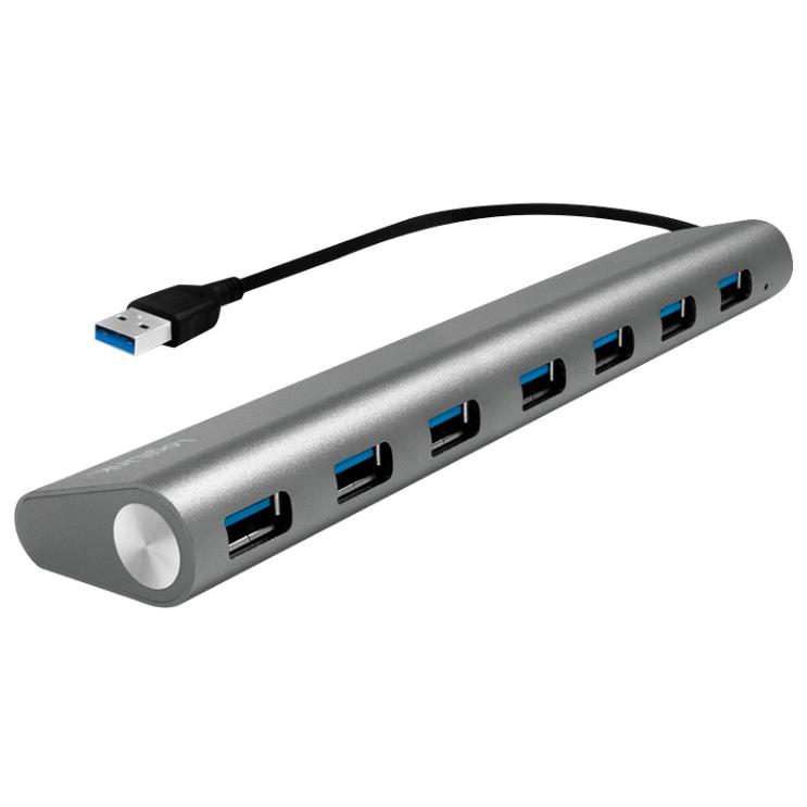 Hub USB 3.0 SuperSpeed 7 porte Alluminio Silver