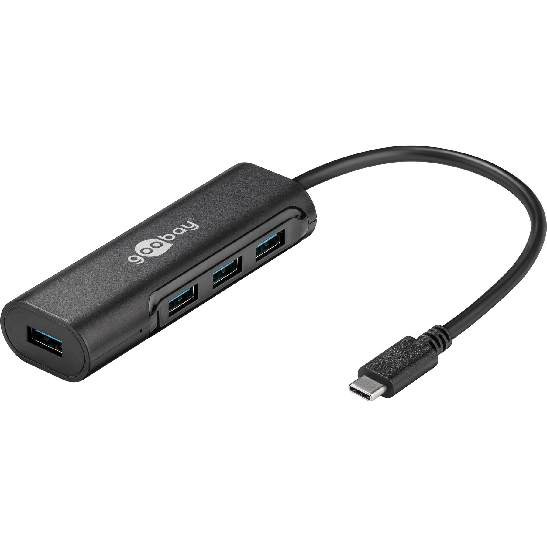 Hub  USB-C™ SuperSpeed 4 Porte USB3.0 A Femmina Nero