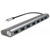 Hub USB-C™ SuperSpeed 7 Porte Alluminio Silver