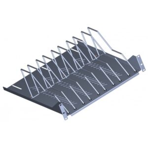 Mensola per armadi rack 19'' con 9 alloggiamenti per Tablet Notebook