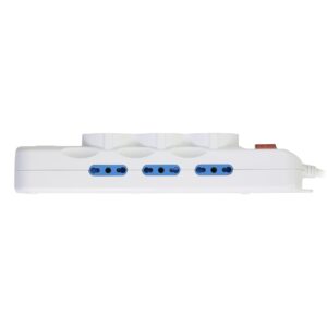 Multipresa 6 Posti Italiana Bipasso con 2 Prese USB Bianca