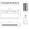 Pannello Patch 12 Posti RJ45 STP Cat. 6A Nero Desktop