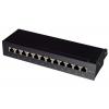 Pannello Patch 12 Posti RJ45 STP Cat. 6A Nero Desktop