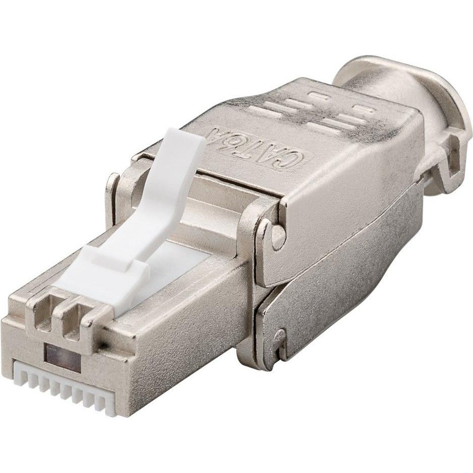 Plug RJ45 Cat.6A Schermato STP Tooless con fermacavo