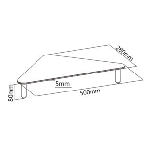 Ripiano angolare da scrivania per monitor
