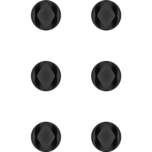 Set 6 Fermacavo da Scrivania a due posti Nero