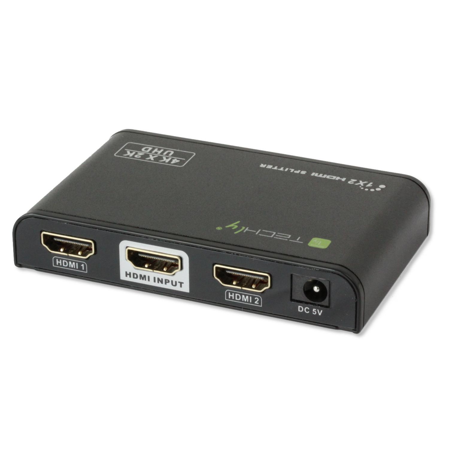 Splitter HDMI2.0 4K UHD 3D 2vie con EDID