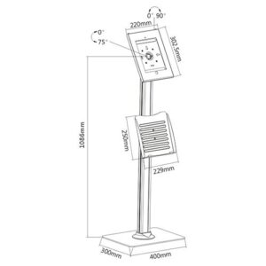 Stand per iPad 2/3/4/Air/Air 2 & 9.7 iPad Pro da Pavimento