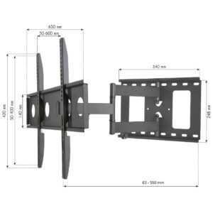 Supporto a Muro per TV LED LCD 32-65'' Estensibile Slim Full-Motion