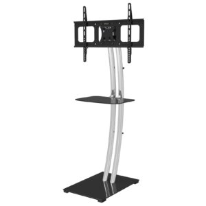 Supporto a Pavimento Base Rettangolare e Mensola per TV LCD/LED 32-70''