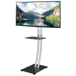 Supporto a Pavimento Base Rettangolare e Mensola per TV LCD/LED 32-70''