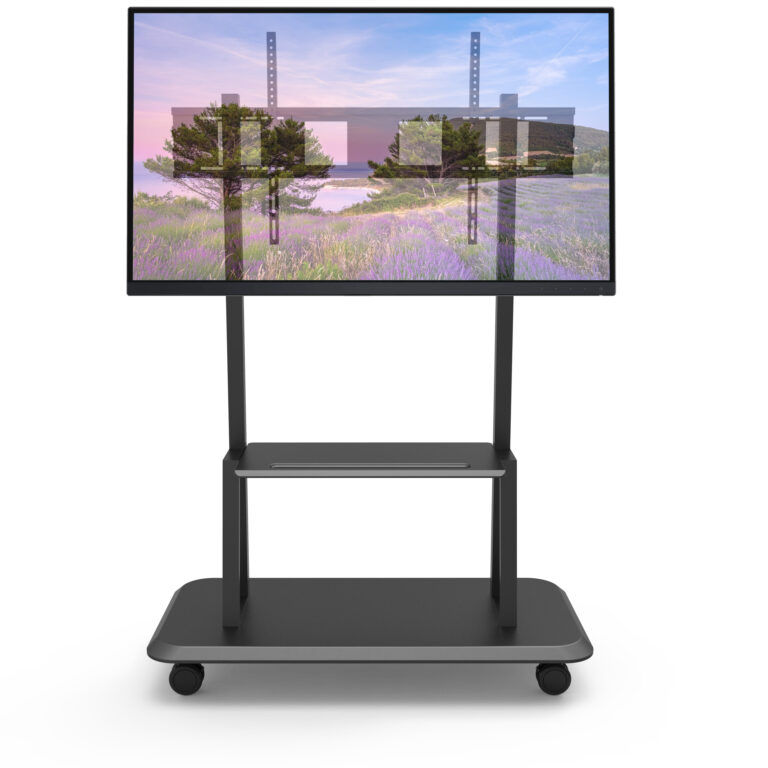 Supporto a Pavimento con Mensola per TV LCD/LED/Plasma 55-120''