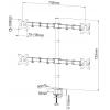 Supporto da scrivania per 4 Monitor 13-27'' con morsetto