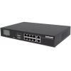 Switch Gigabit Ethernet PoE+ 8 porte con 2 porte RJ45 Uplink e display LCD