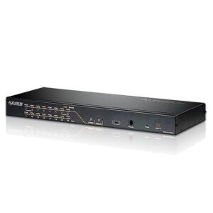 Switch KVM Cat 5 2-console 16-porte con porta Daisy-Chain, KH2516A