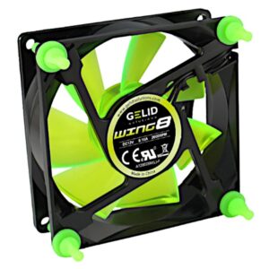 Ventola Wing 80x80x25 12V Verde