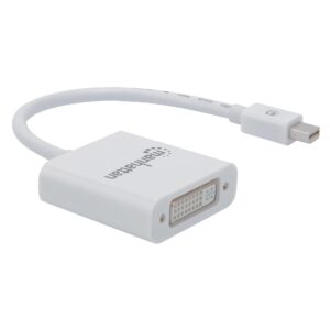 Adattatore Mini-DisplayPort passivo a DVI-I Bianco