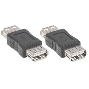 Adattatore USB 2.0 A femmina/A femmina nero