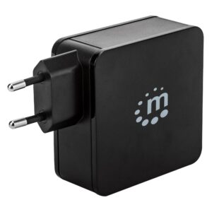 Alimentatore 45W con porte USB-C e USB-A Nero