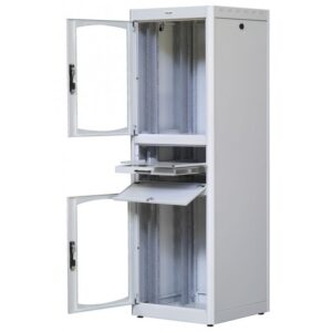 Armadio Rack 19'' 600x800 38U con Ripiano Tastiera Grigio