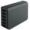 Carica Batterie da Tavolo 6 USB 12A per Smartphone Tablet  Nero