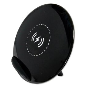 Caricabatterie Wireless Fast Qi Stand con Rivestimento UV 10W Nero