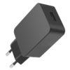 Caricatore USB 2,4A Compatto Spina Europea 2 pin Nero