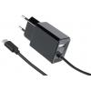 Caricatore con Cavo USB-C 3,4A Spina Europea 2 pin Nero