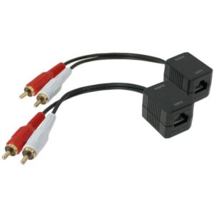 Convertitore Extender RJ45 Cat.5 2xRCA