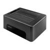 Docking Station USB3.0 Doppio Slot HDD/SSD SATA da 2.5''/3.5'' Nero