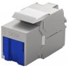 Frutto Keystone RJ45 Cat.6A STP con Otturatore Blu