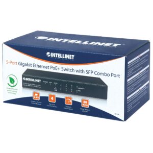 Gigabit Switch 5 porte PoE+ con porte SFP