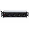 Multipresa universale 4 posti rack 10'' con interruttore