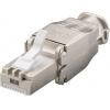 Plug RJ45 Cat.6A Schermato STP Tooless con fermacavo