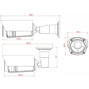 Telecamera IP POE IR Varifocale 2MP da Soffitto IP66, DGM1306