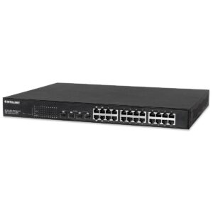 Web-Managed Gigabit Ethernet Switch 24 porte POE+ con 4 porte SFP combo