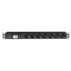 19" 1U Socketstrip 7 Con interruttore