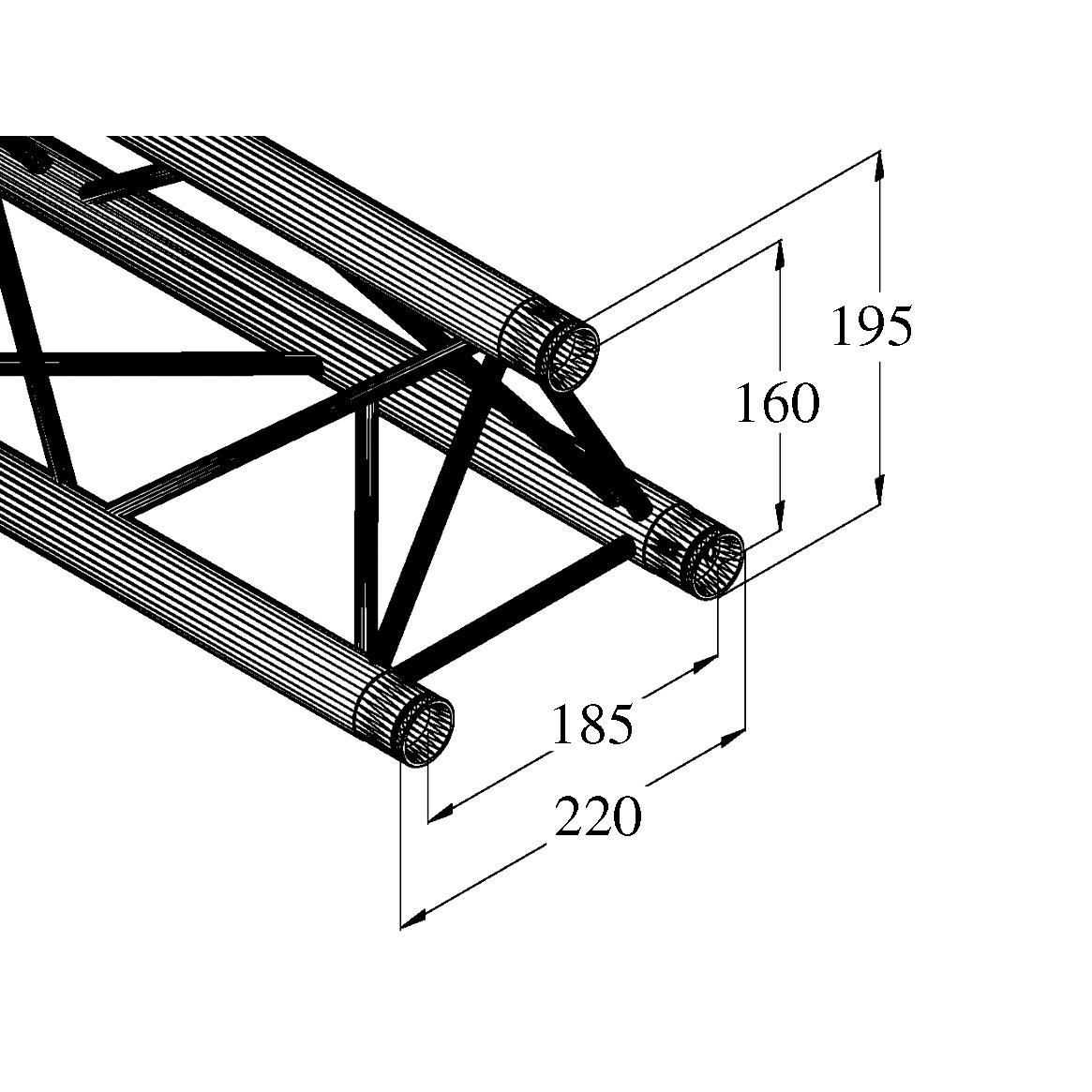 ALUTRUSS DECOLOCK DQ3-S2000 3-Way Cross Beam bk